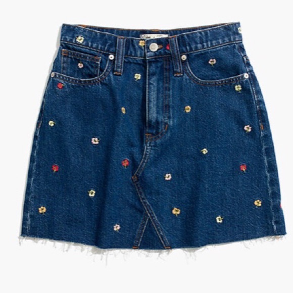 Madewell Mini Rigid Denim Skirt. - Picture 4 of 5